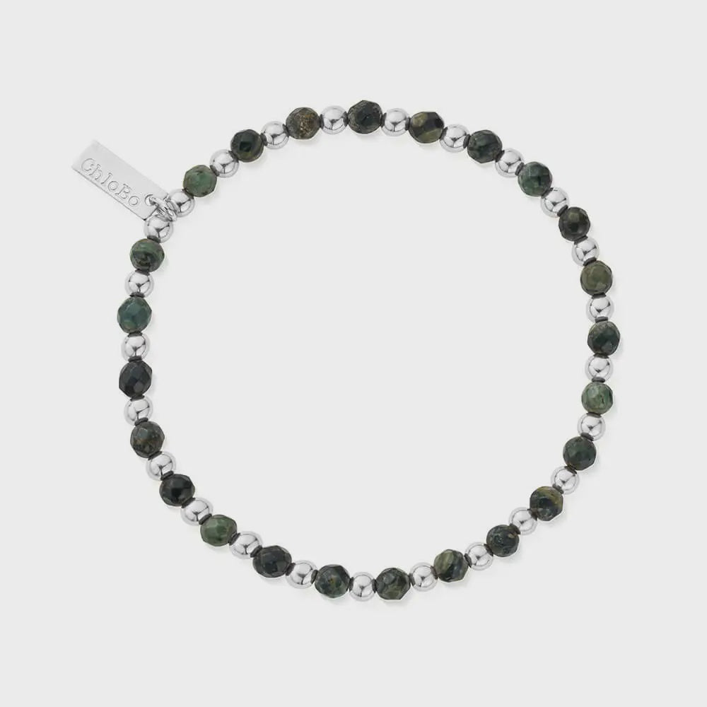 Men's Kambaba Jasper Ball Bracelet SILV