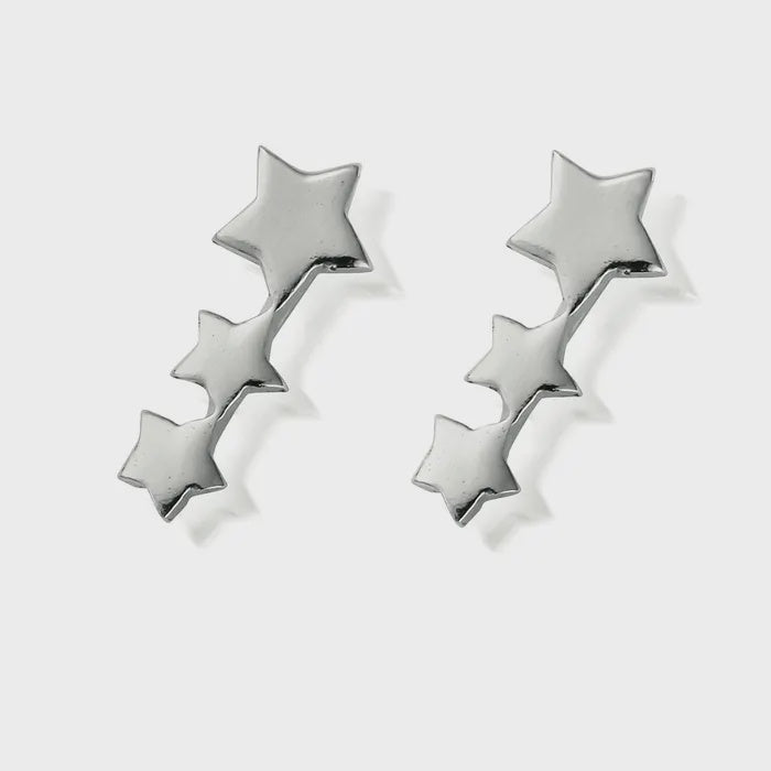 Shooting star cuff earrings