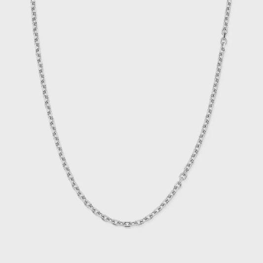 Men's Anchor Chain Necklace SILV