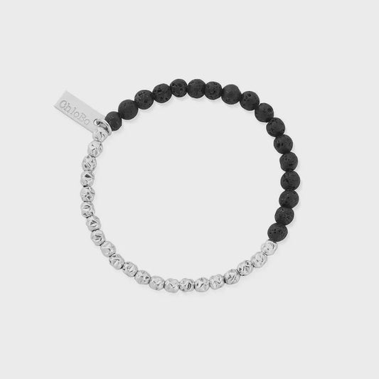 Children's Black Lava Principal Bracelet SILV