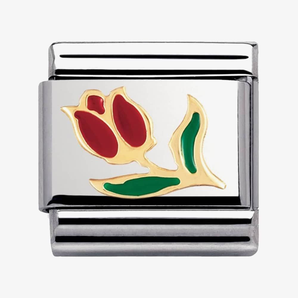 COMPOSABLE Classic NATURE in stainless steel with enamel and bonded yellow gold (10_Tulip)