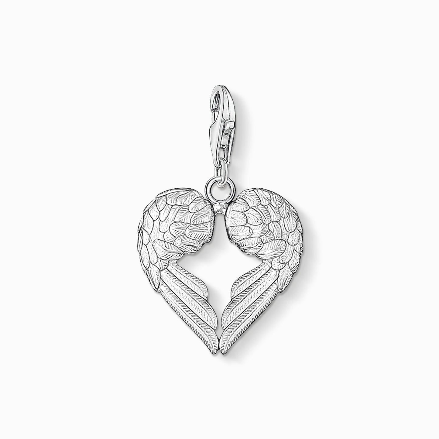 Charm pendant winged heart